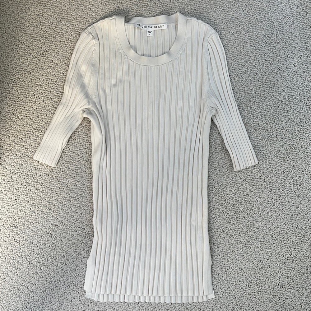 Veronica Beard knit rib t shirt. S